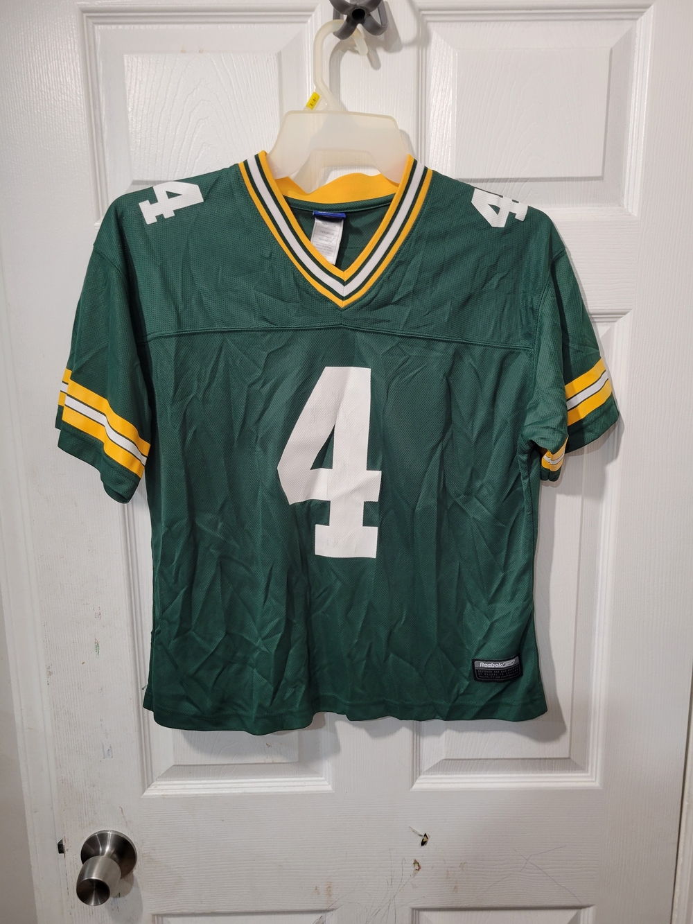 Vintage KIDS NFL Reebok Green Bay Packers Brett Favre jersey